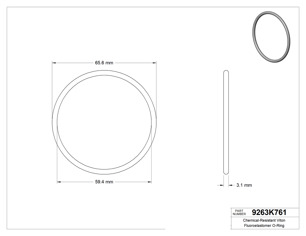 Technical drawing - 9263K761